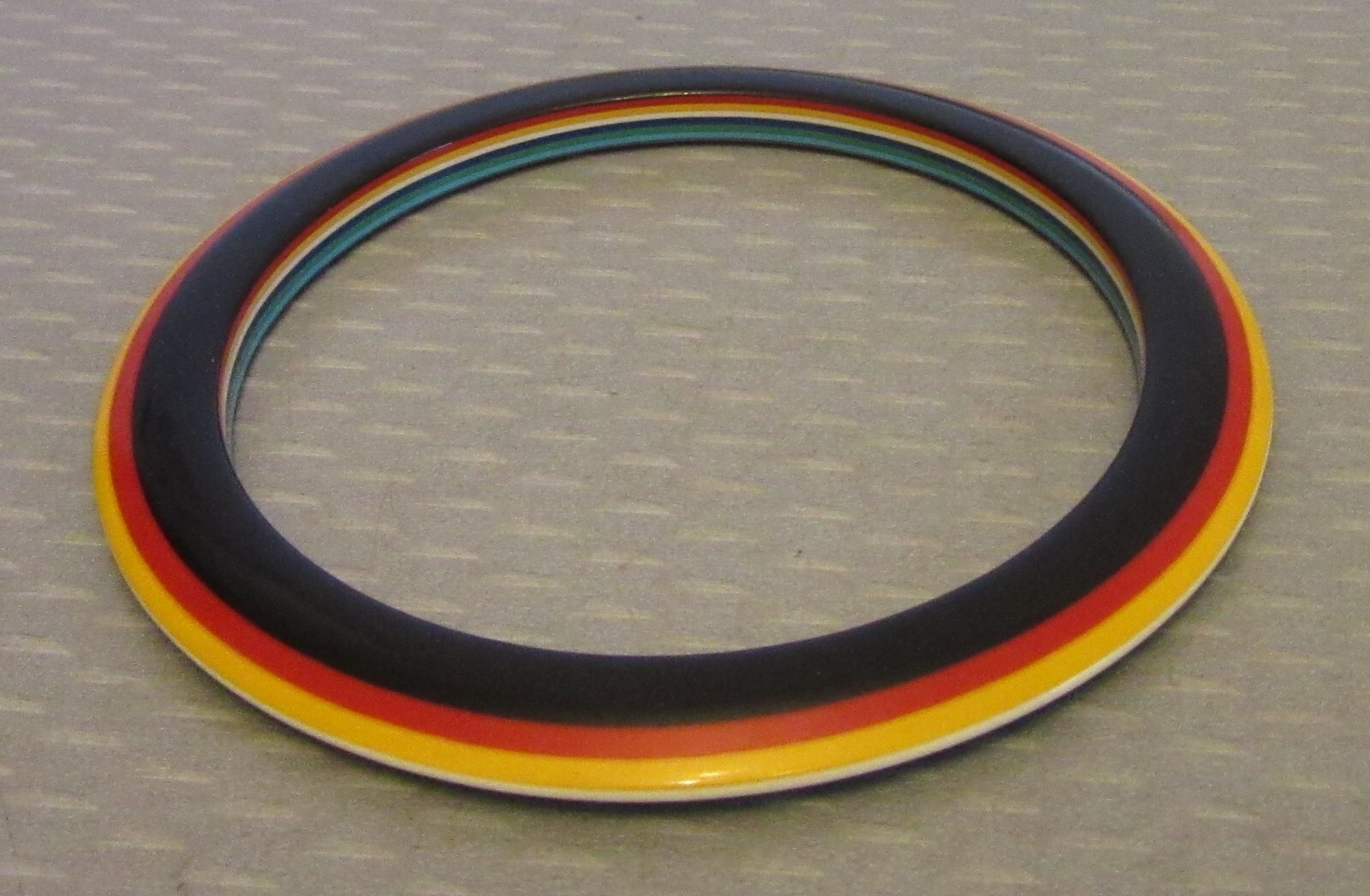 Vintage Multicolor Layered Laminated Bangle cellulose acetate plastic 6.5″ small