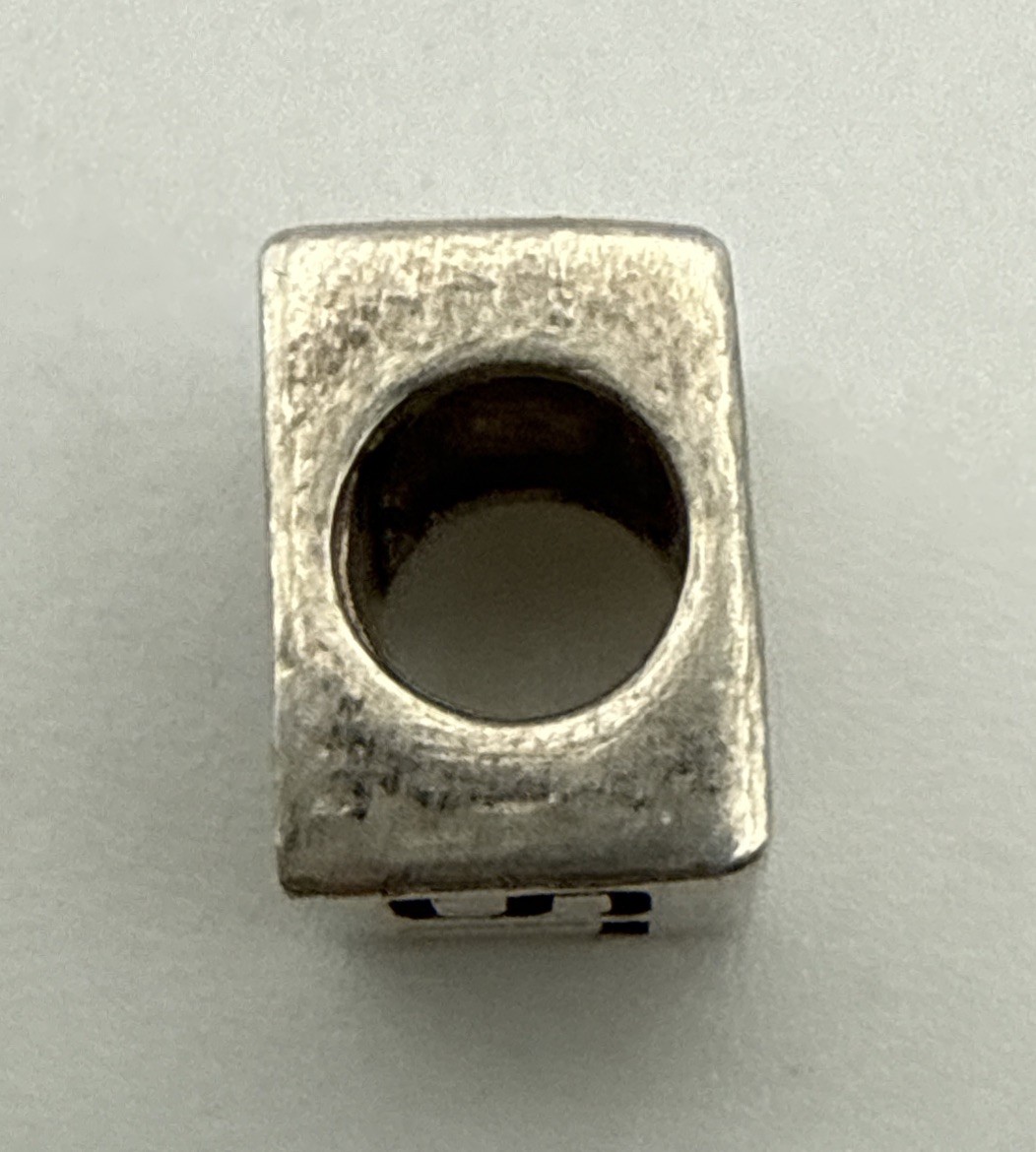 Sterling Silver 925 US Army Cube Bracelet Charm JJ14