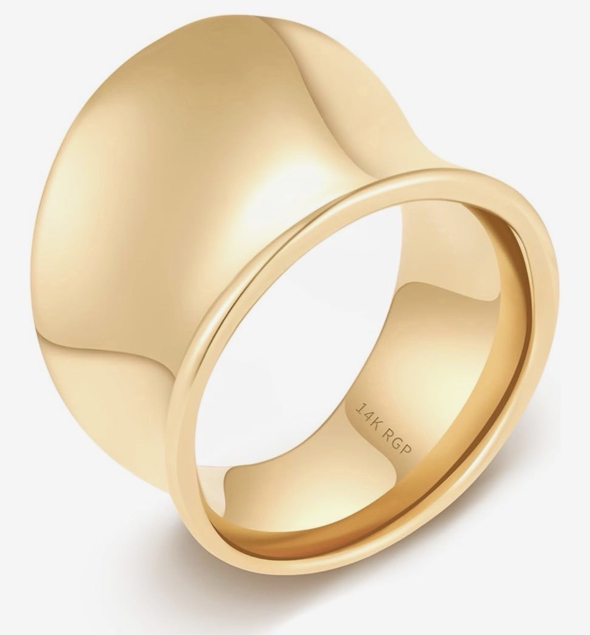 NEW Size 6 14K Gold Plated Large Statement Ring US Seller