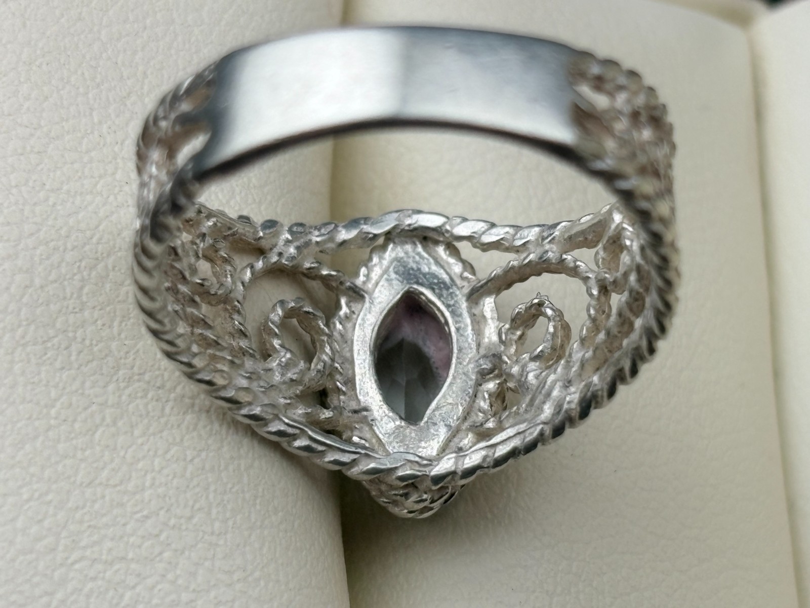 925 Sterling Silver Vintage Sky & Swiss Blue Topaz Designer Rings Sz. 8 & 8.5