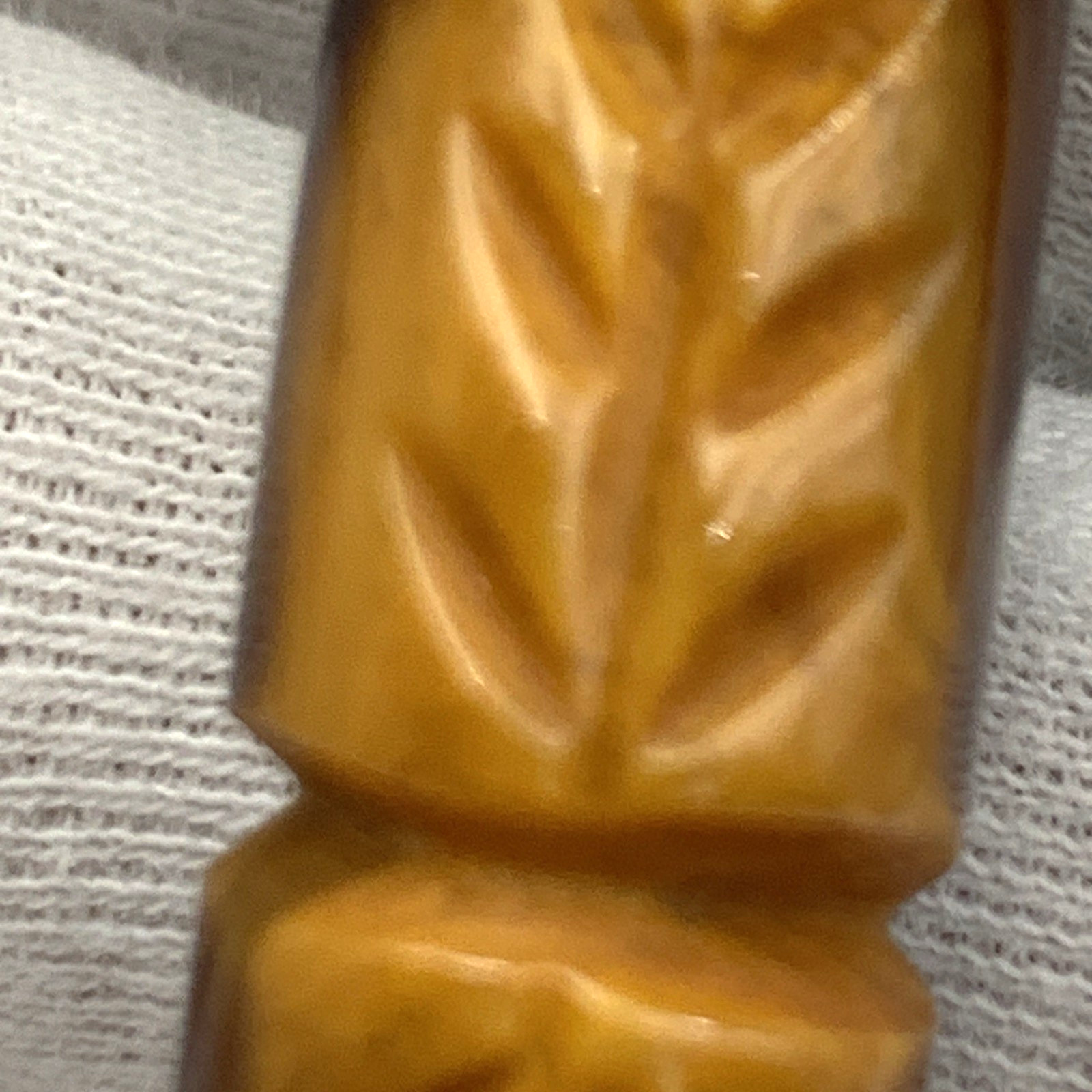 Carved BAKELITE Bangle Bracelet Vintage Brown Mottled Golden-Brown 32.2g