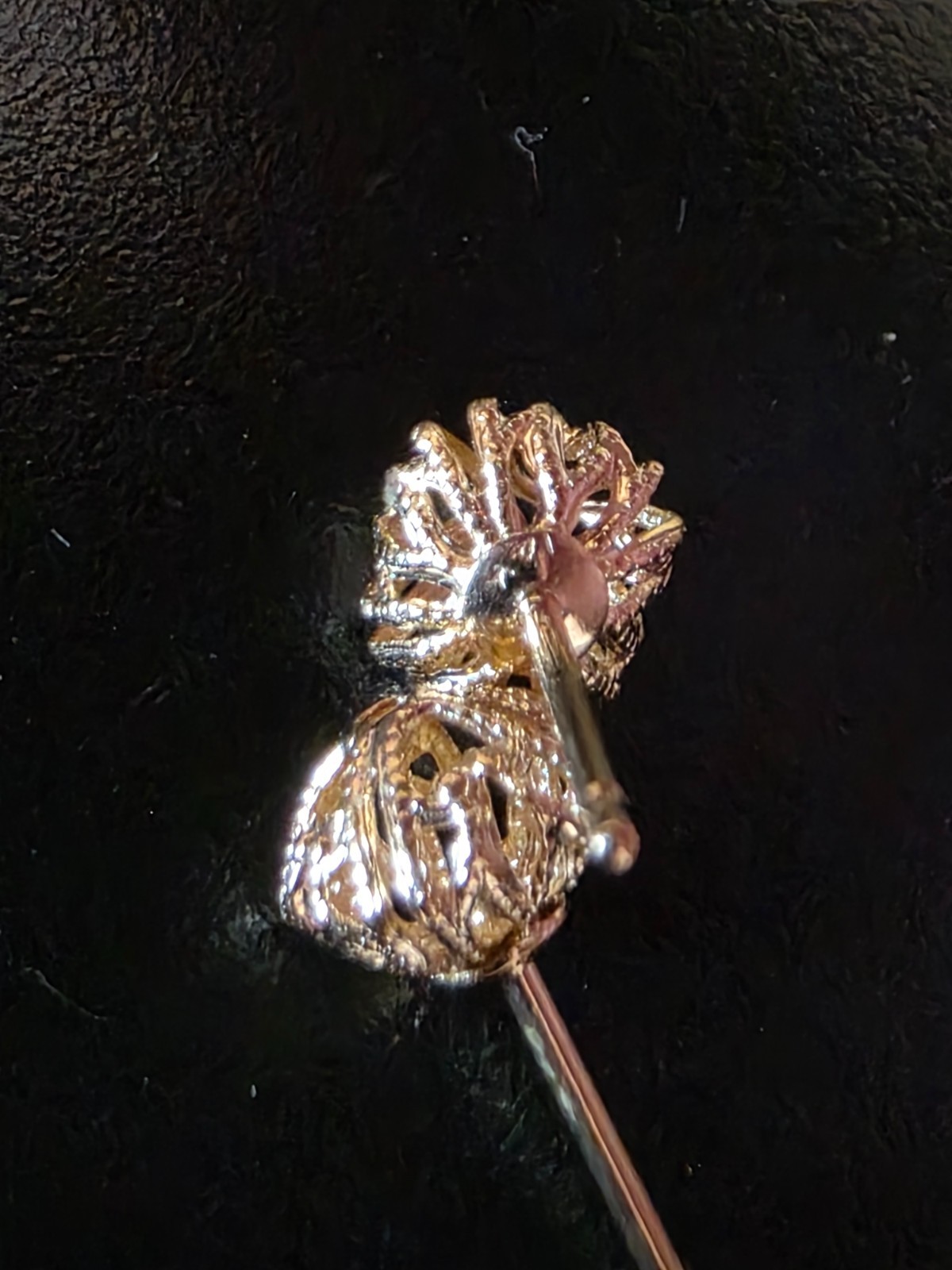 Vintage 14k Yellow Gold 6mm Filigree Flower Dome Stud Earrings – 0.6 g Starburst
