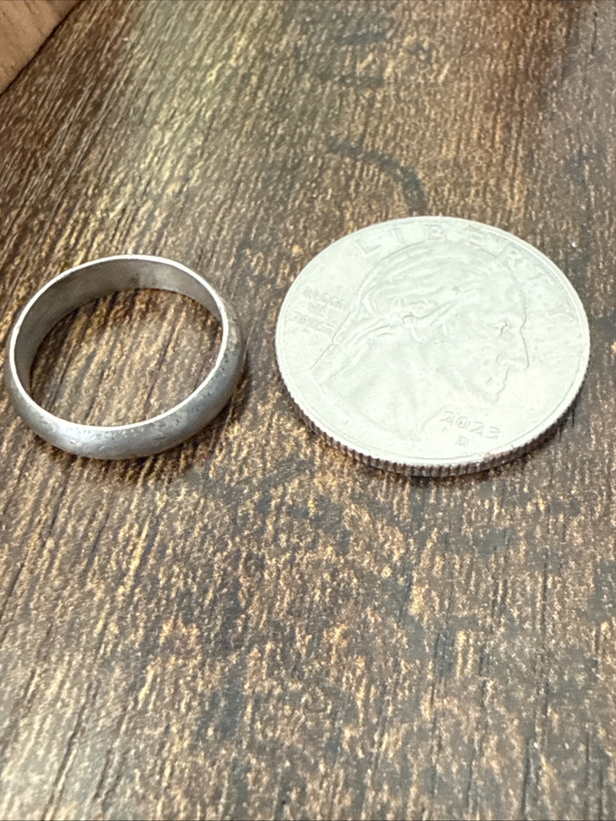 Vintage Uncas Band Ring Sterling Silver 925 4mm Width Size 5