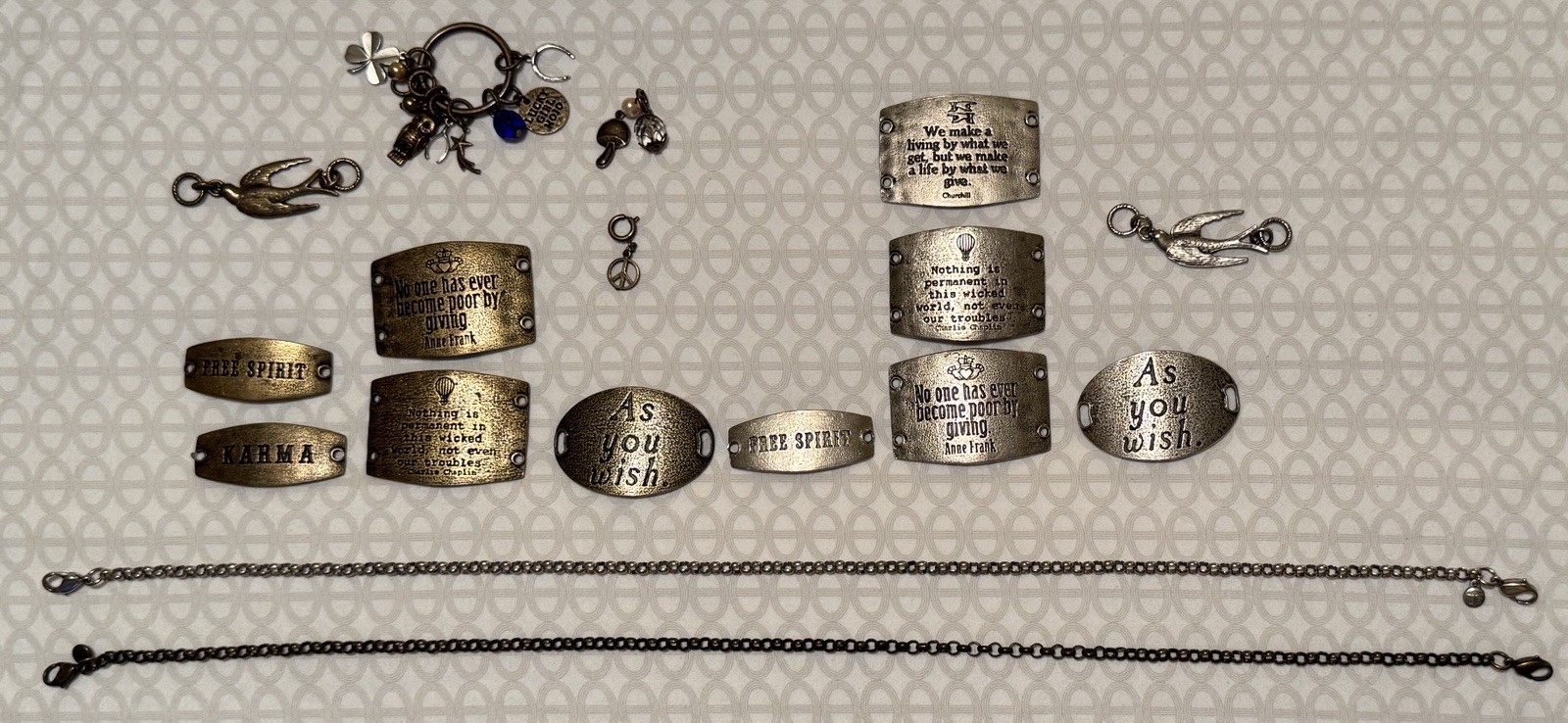 Lenny & Eva 17 Piece Jewelry Lot Silver & Brass