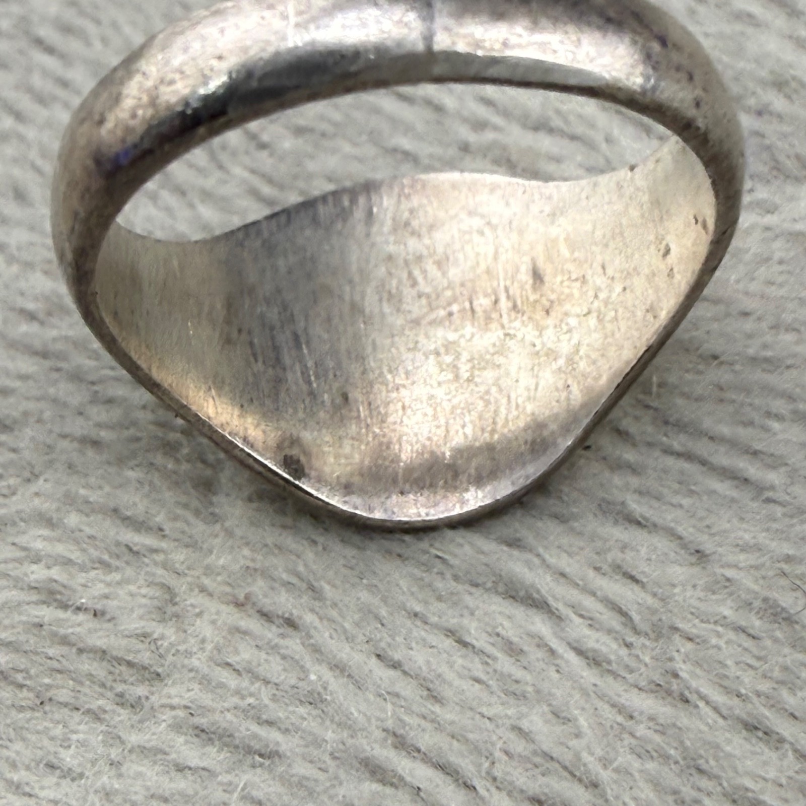 Vintage Signet Ring Sailing Silver Tone Ship Ocean Size 3 Untested