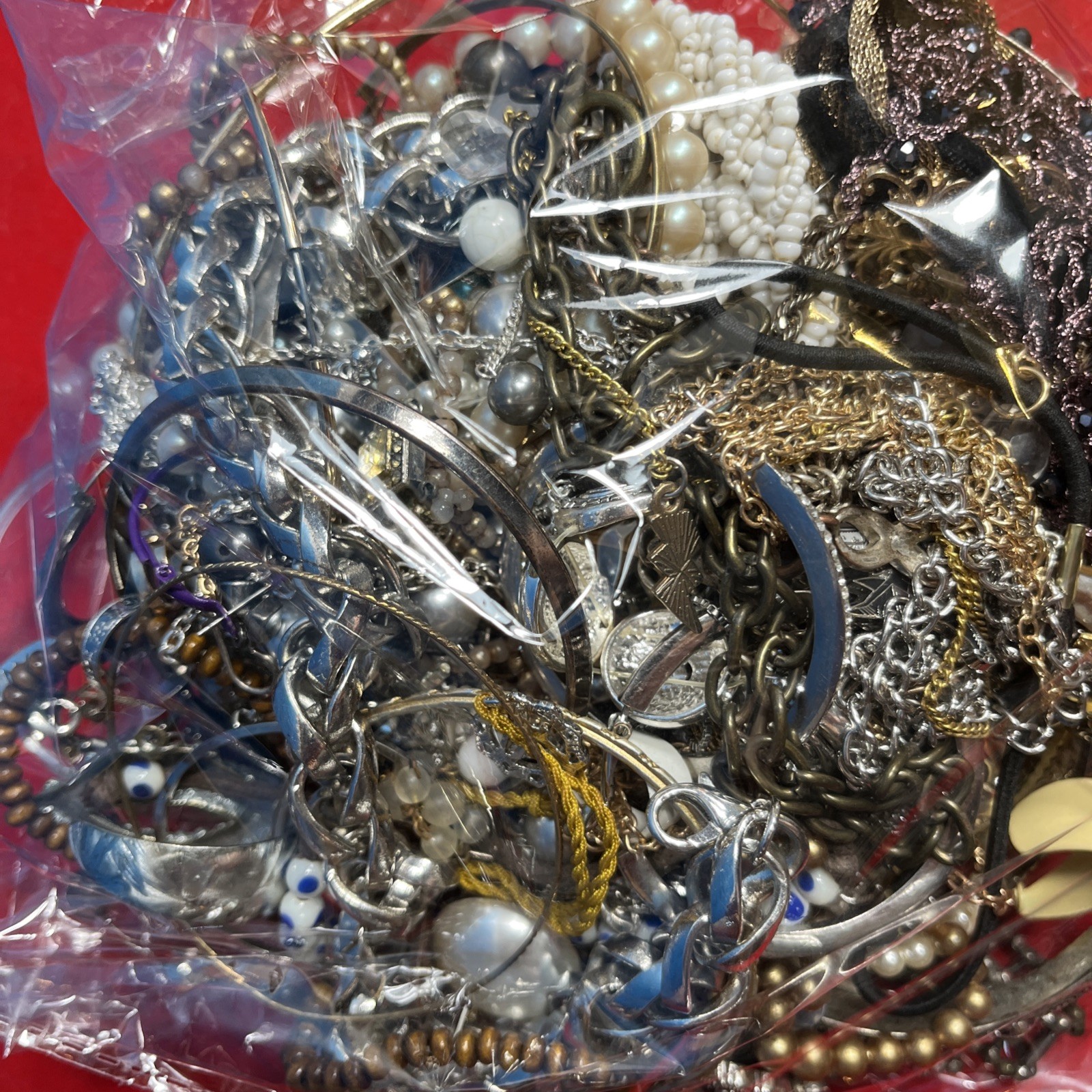 Huge 3lb Lot of Unsorted Jewelry, # 34