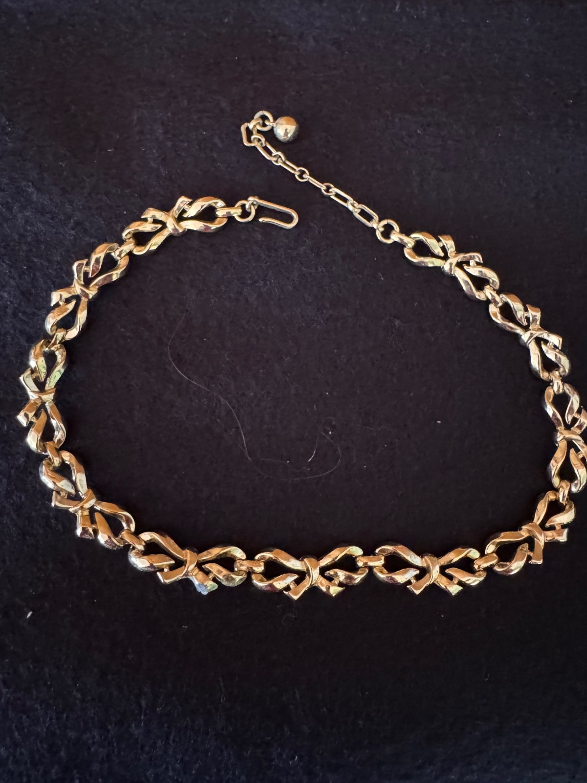 Vintage signed TRIFARI ribbon choker necklace