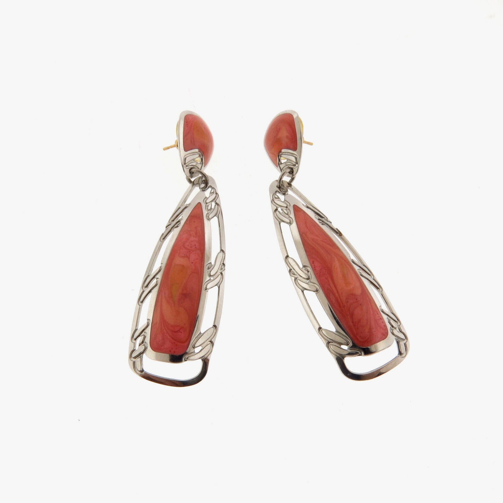 Berebi Enamel Dangle Earrings Gold tone