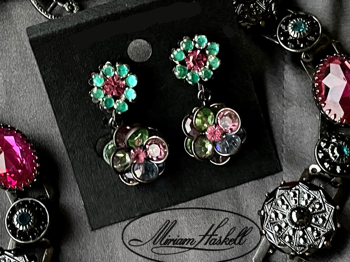 Vintage Miriam Haskell Art Nouveau Bohemian Gipsy / Roman Maiden Necklace Set