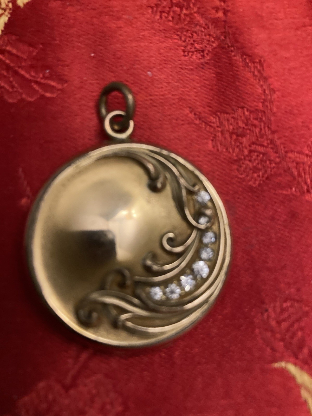 Victorian Gold Locket, Previously Owned. 1 WWII snapshot of A Navy Corpsman