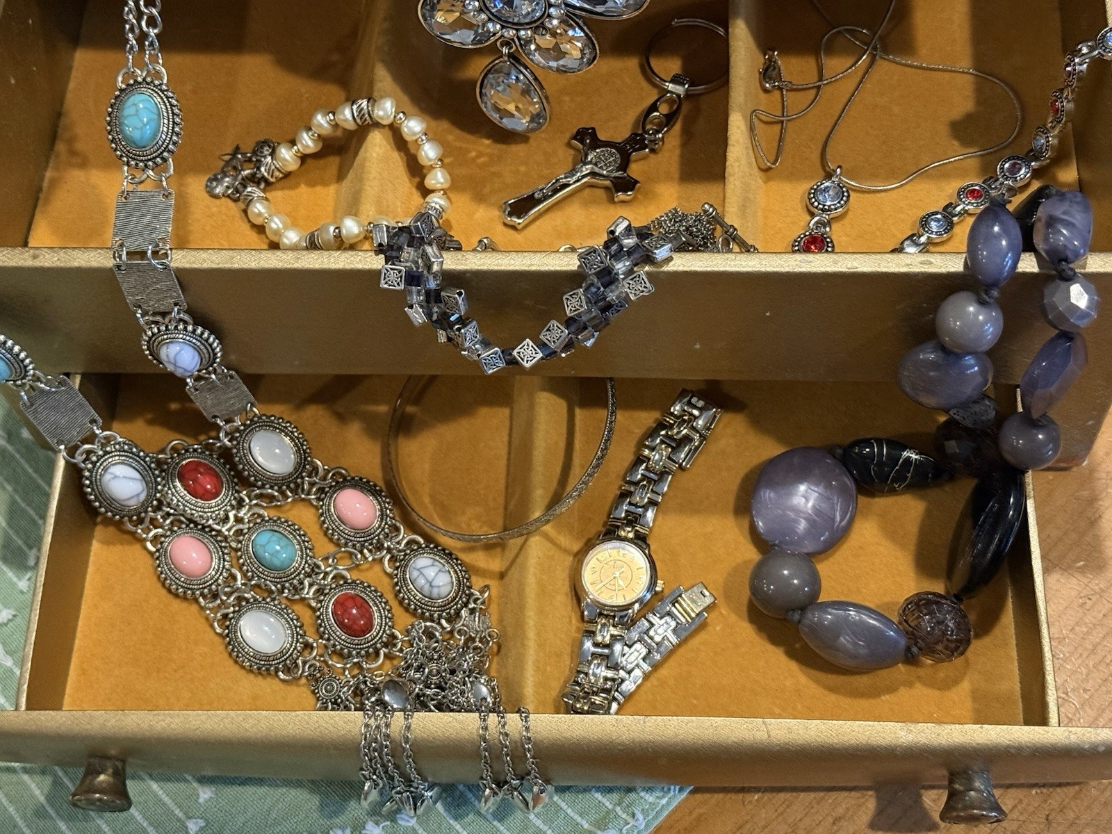 Vintage to Modern Silver Tone Mixed Costume Jewelry Necklace Earrings Bracelet