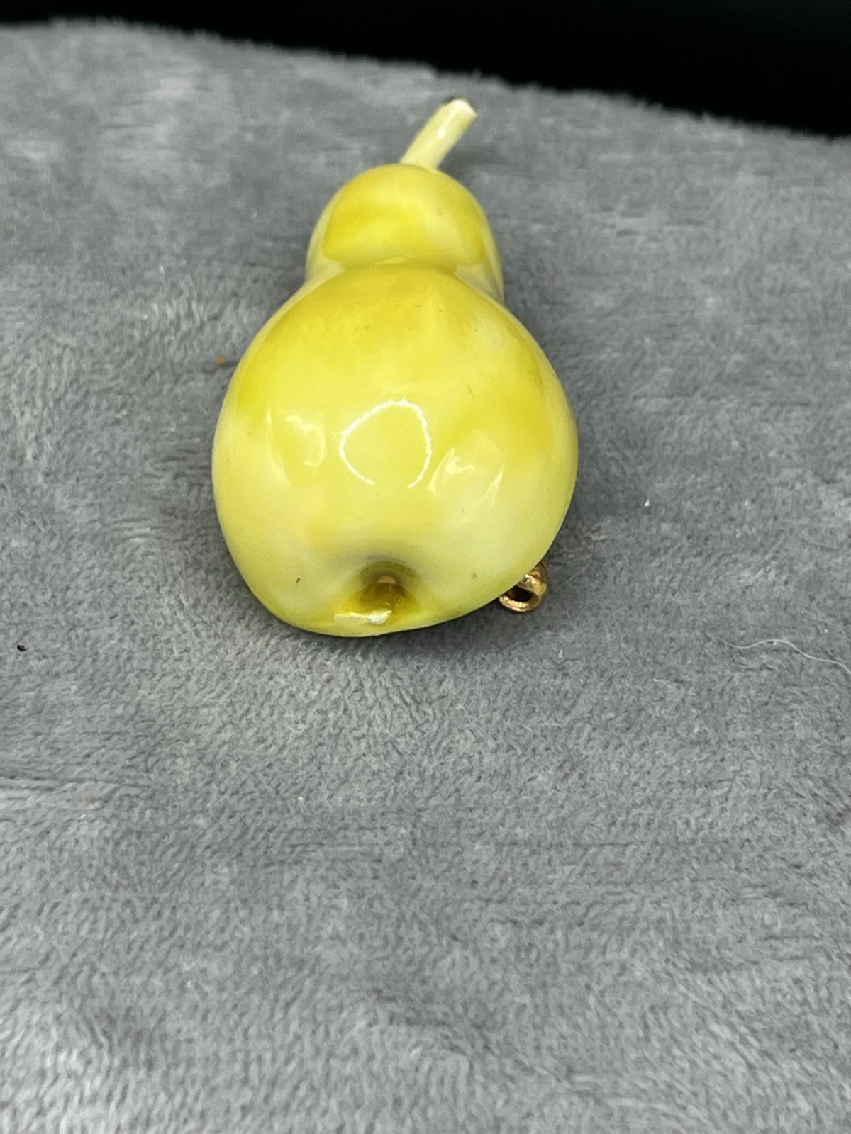HAR brooch PEAR Green enamel vintage jewelry Fruit Pin 50s-60’s Signed 2” Rare