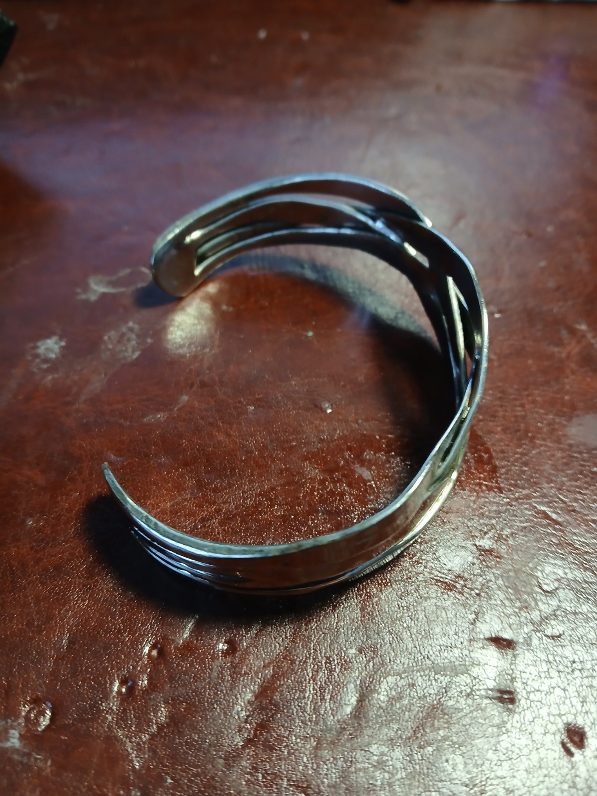 Vintage Braided cuff bangle. untested, unknow origin.