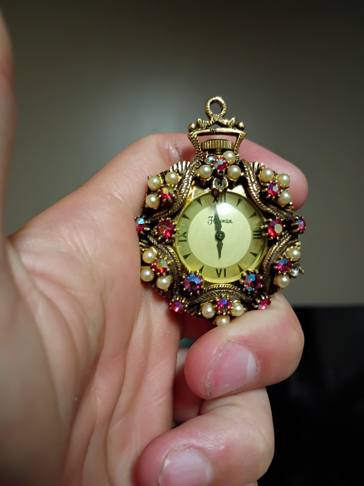 Florenza Victorian Pocket Watch Set Of 2, Gold Tone Great Condition