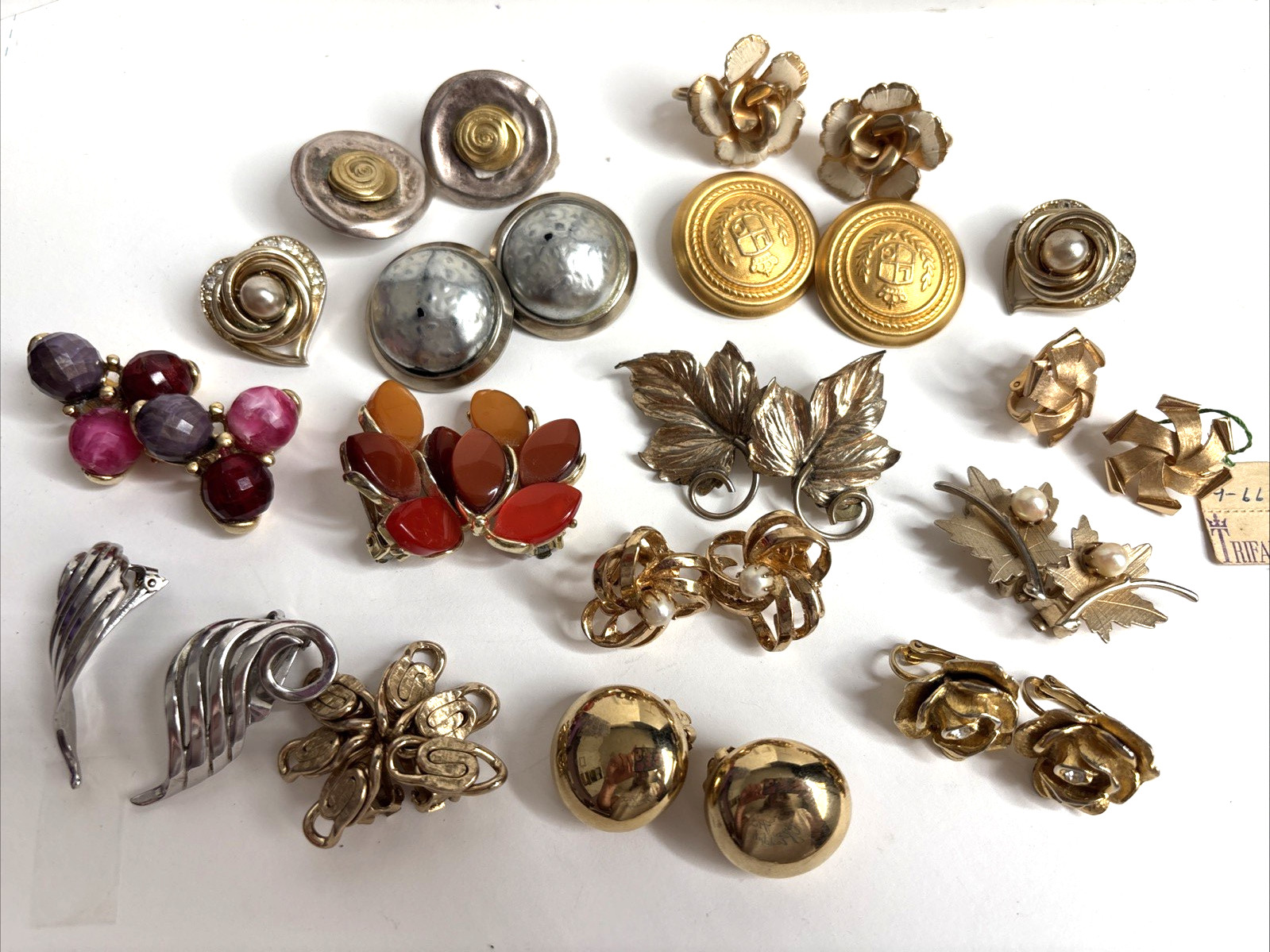 Lot | Vintage Designer Signed Earrings | Kramer, Lisner, Trifari Coro Bergere