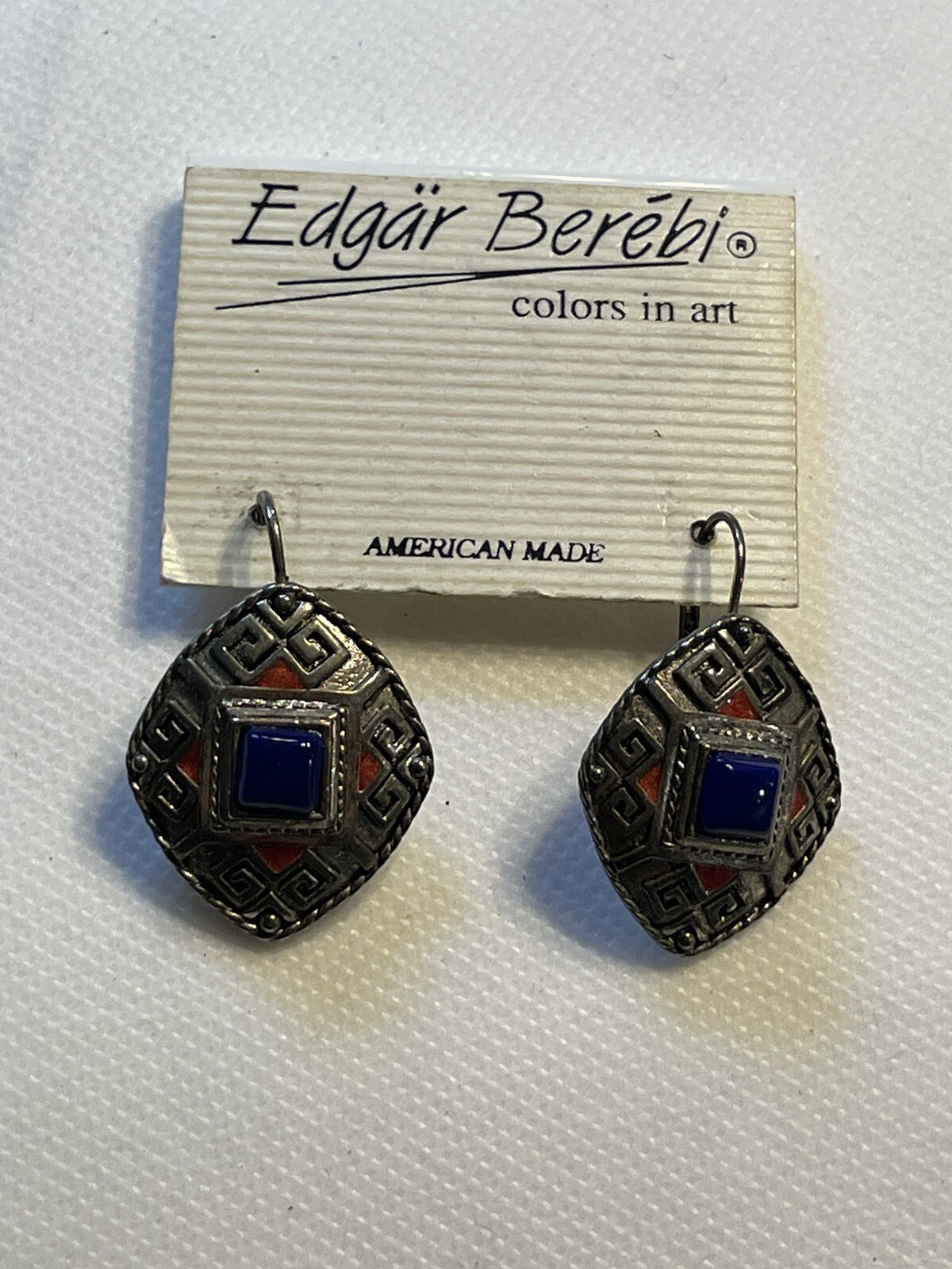 Vintage Edgar Berebi Colors In Art Earrings