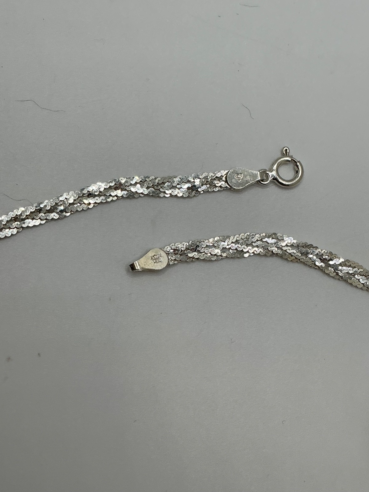 Sterling Silver ITALY 4mm Braided Herringbone Chain 24″ Necklace – 9.71g