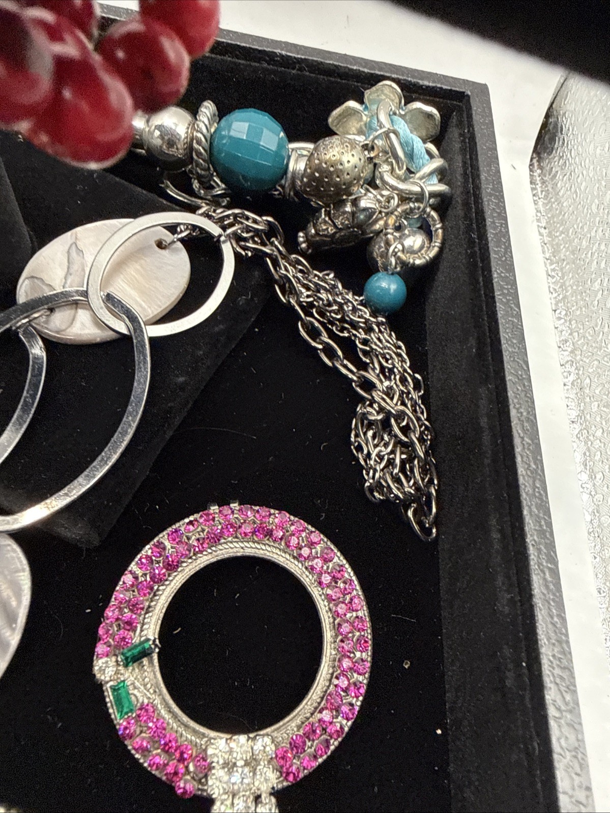 Vintage Lot of 15 Necklaces, Bracelets, Earrings And/or Brooches See Pics