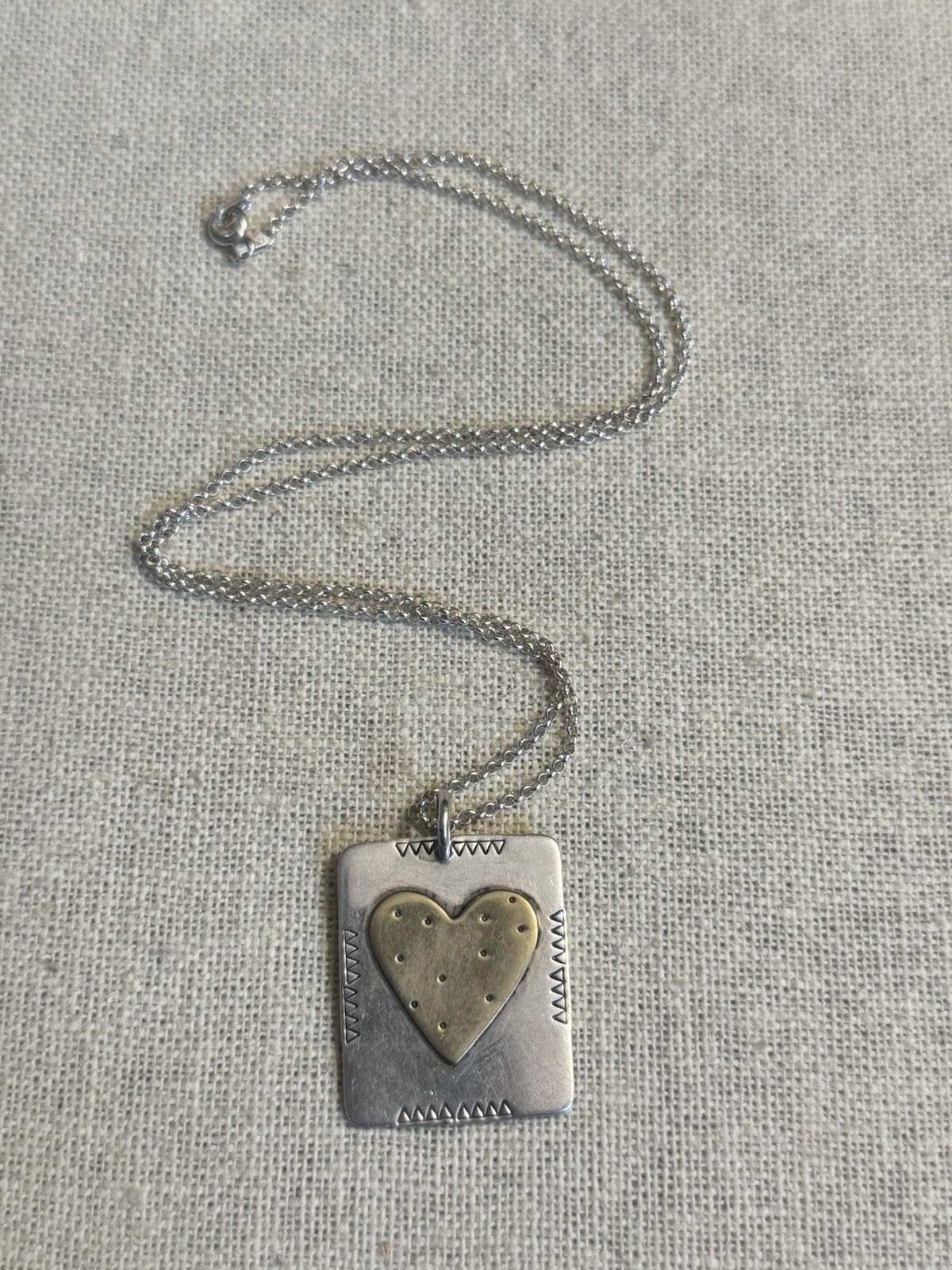 EMILY ITO 925 Sterling Silver Dog Tag Dance Thru Life Heart Pendant Chain #6