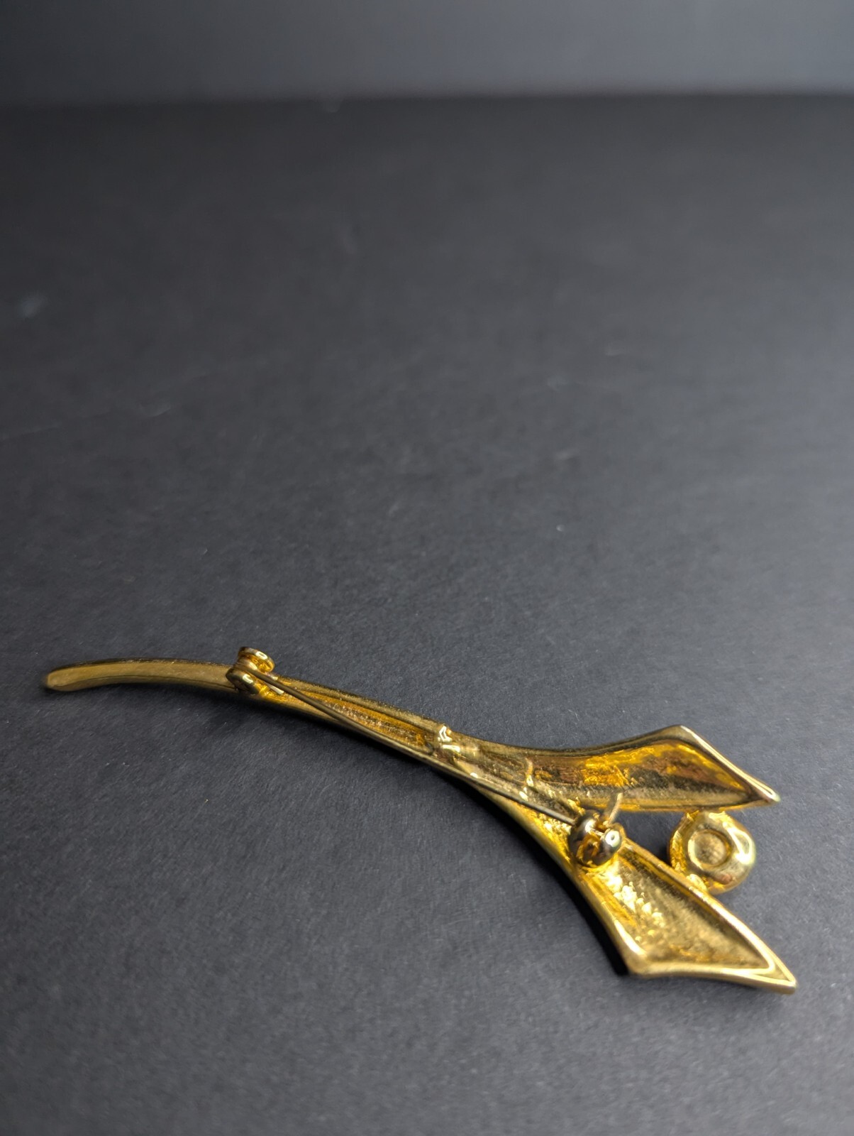 Gold Tone Sparkling Clear Rhinestone Brooch Pin Any Occasion Elegant