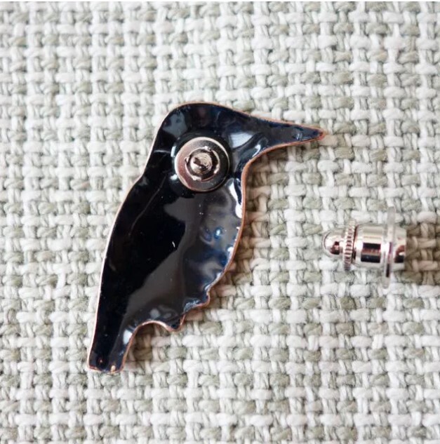 Kingfisher – Japanese cloisonné enamel Pin Badge Brooch Made-to-order NEW