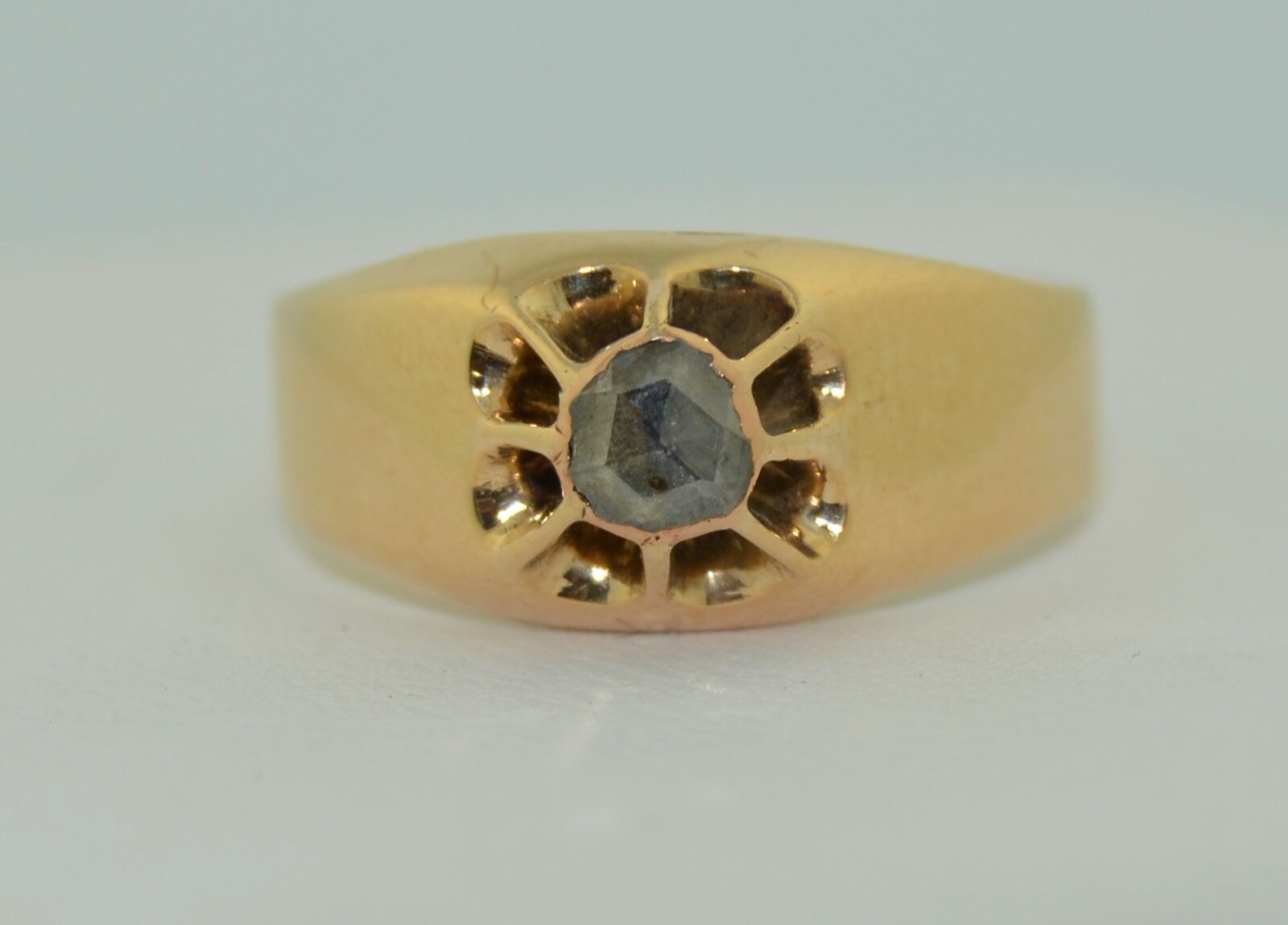 Georgian 14K Rose Cut Diamond Ring