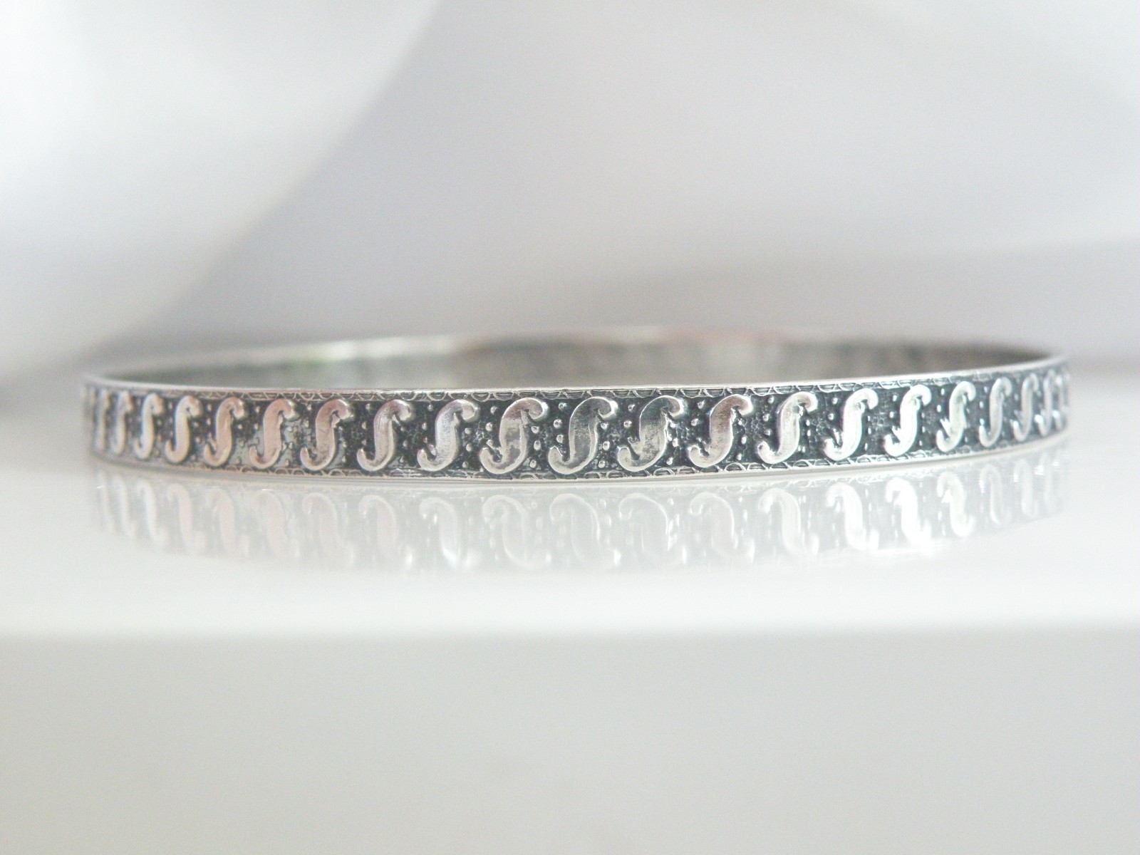 Vintage Sterling Silver 925 Rare Danecraft Felch Slip on Bracelet 7.5″