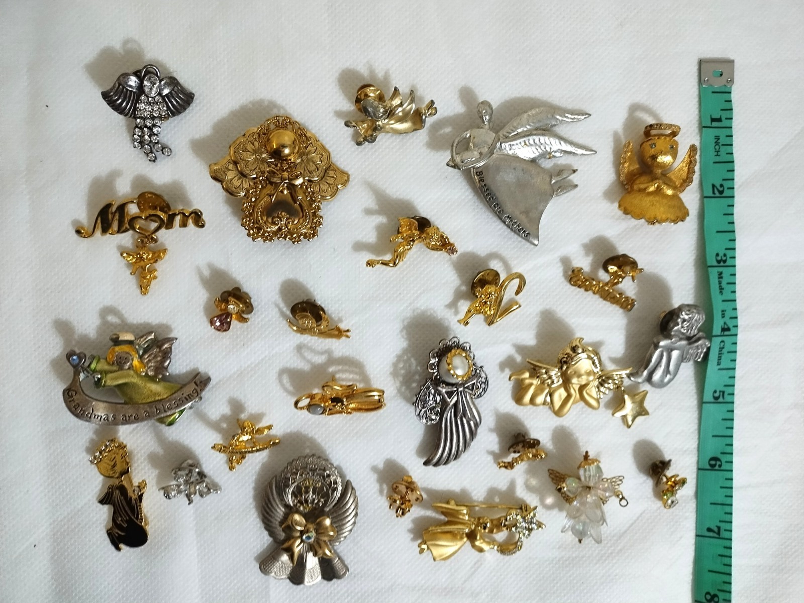 Vintage to Now ANGELS Pins Brooches 25 Pcs Read Description!