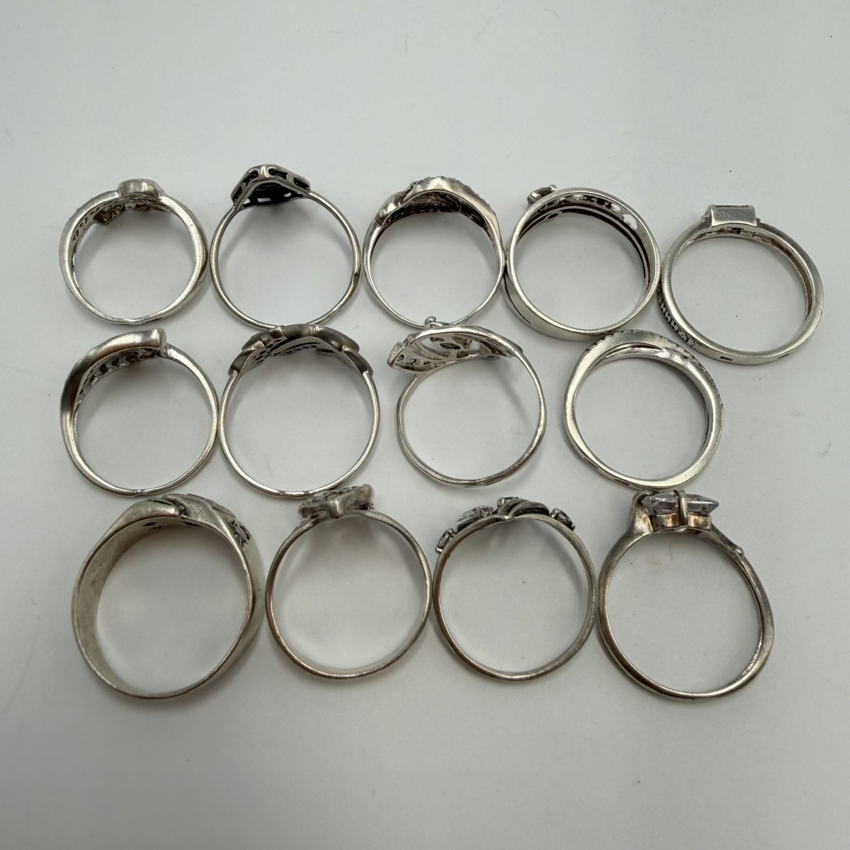 Vintage Sterling Silver 925 Ring Lot – 29.6g Mixed Women’s Estate Jewelry Collec