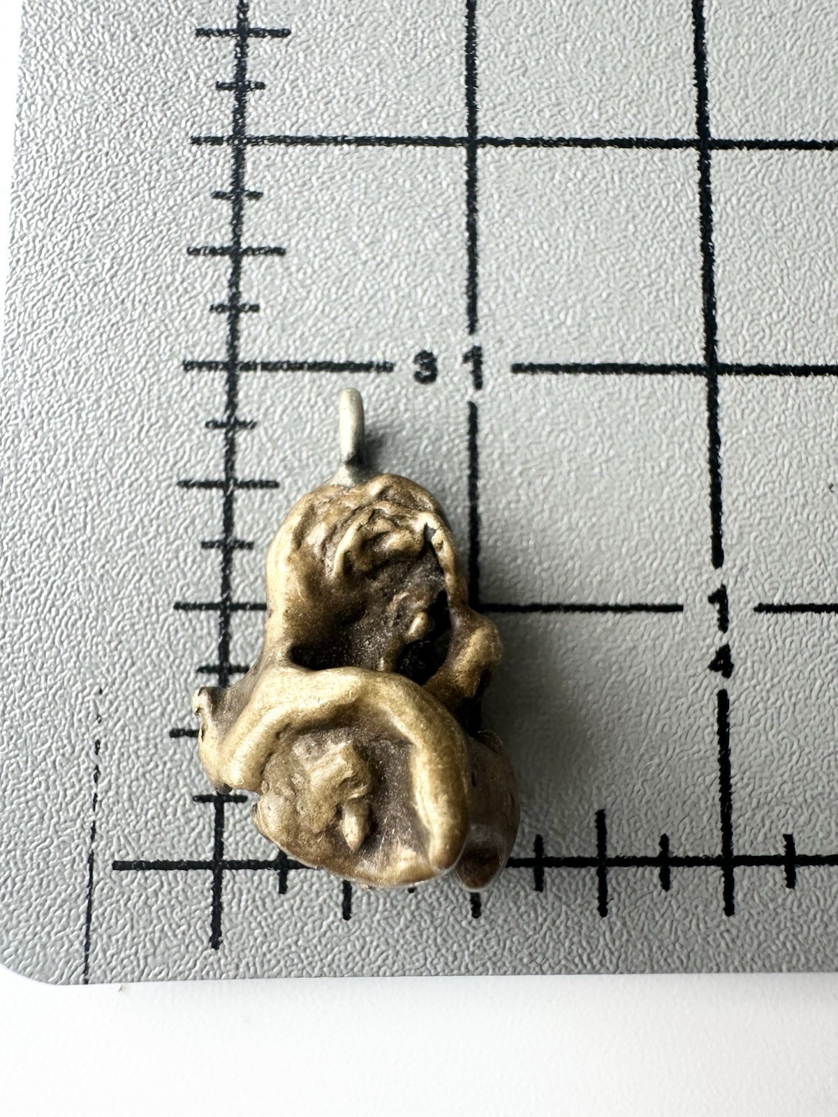 Vintage Handcrafted Bronze Abstract Nugget Pendant