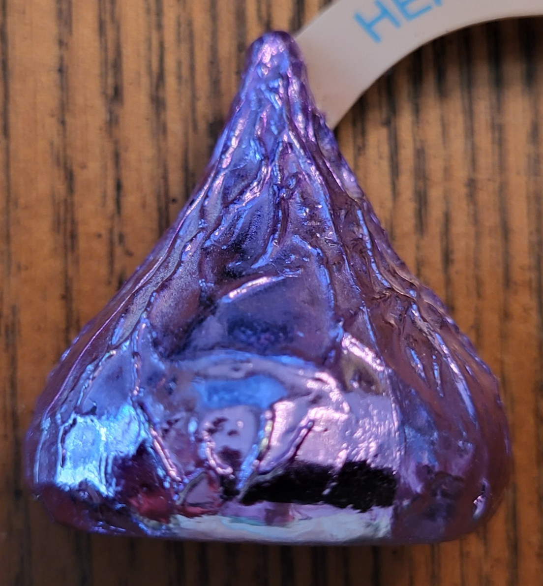Vintage 1990s Hershey’s Kisses Purple Foil Chocolate Candy Lapel Pin Brooch 1996