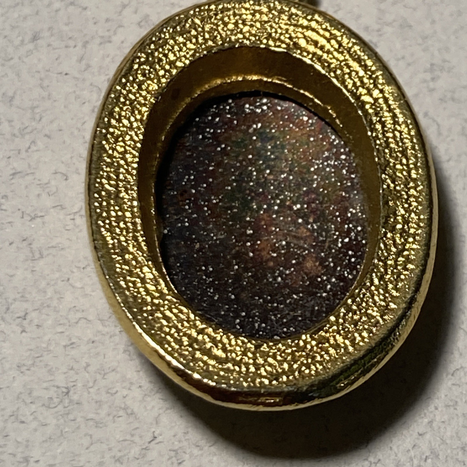 OOAK Hand-Painted clip on Rose Floral Earrings Gold Tone Framed oval 1.55″ O