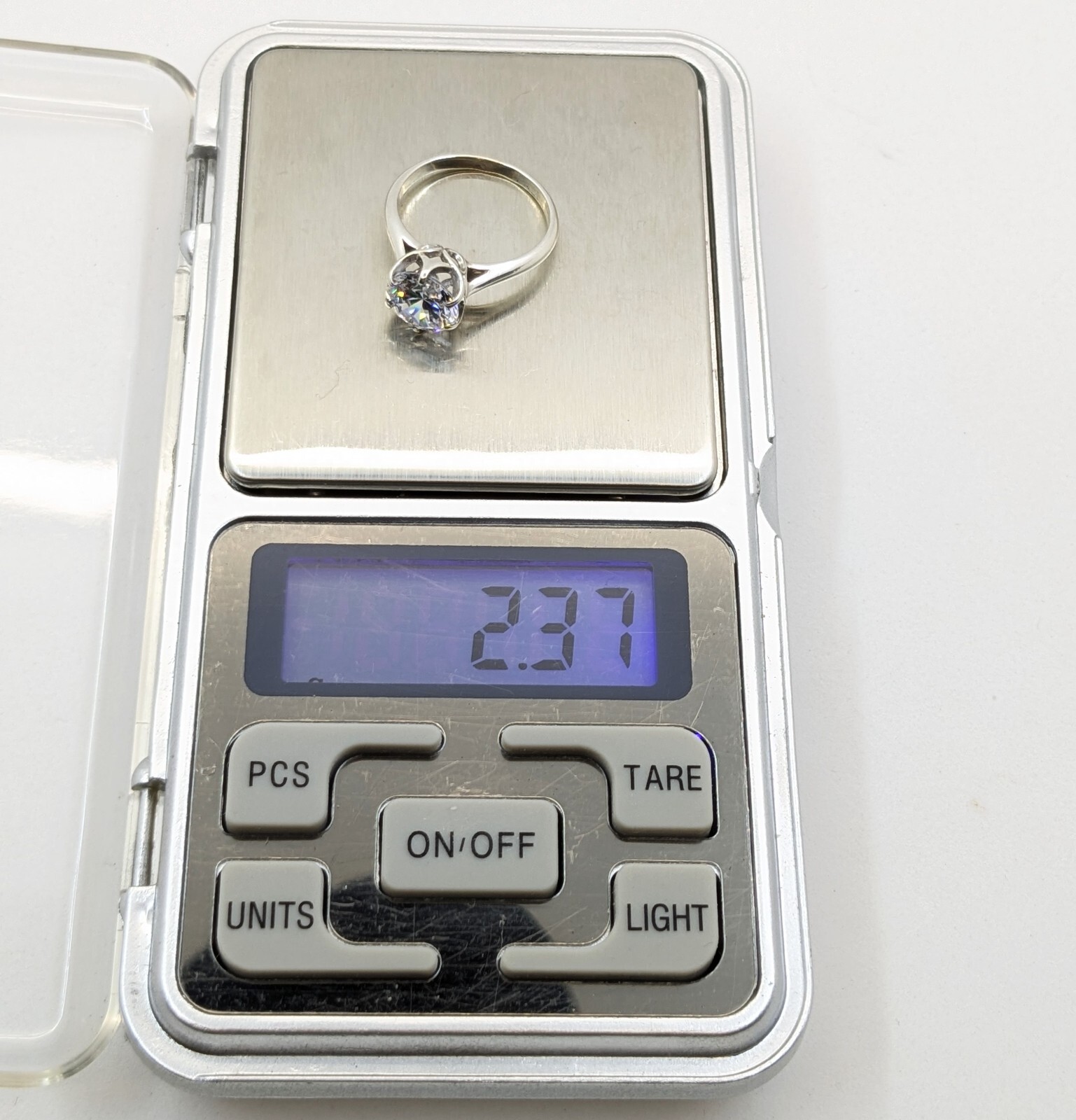 Vintage Luxury RING Silver 925 with Big Bright Stone -size: 6US (16.5mm) | #64