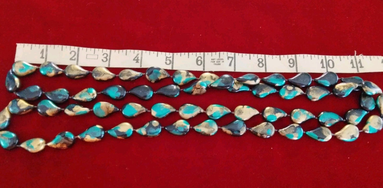 5pc Necklace Lot Enamel Acrylic Metal Rice Pearls Multi Strand Pastel Art Beads