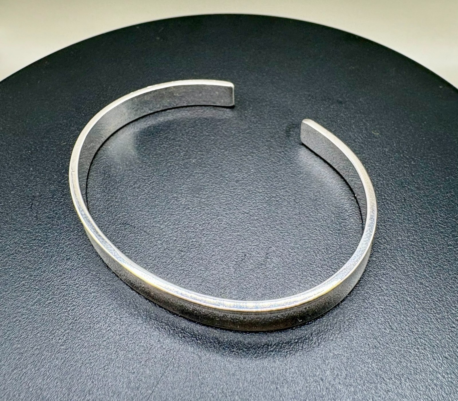 Vintage Sterling Silver Minimalist Open Cuff Bracelet 16g Unisex Modern