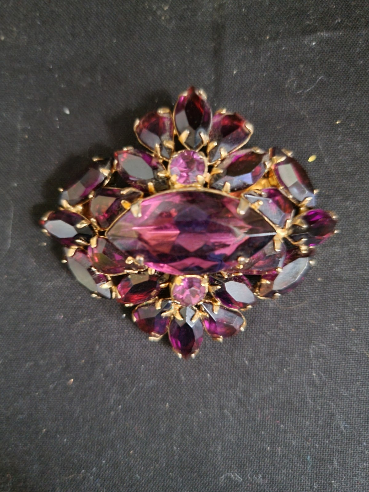 Vintage Purple Stone Pin
