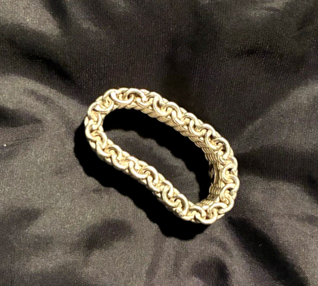 Vintage 925 Sterling Silver Somerset Mesh Ring Size 6 1/4 “