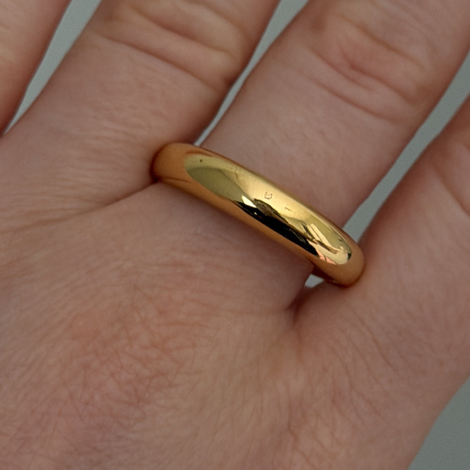 Milor 925 Italy Sterling Silver Gold Vermeil Vintage Shiny Band Ring Size 11