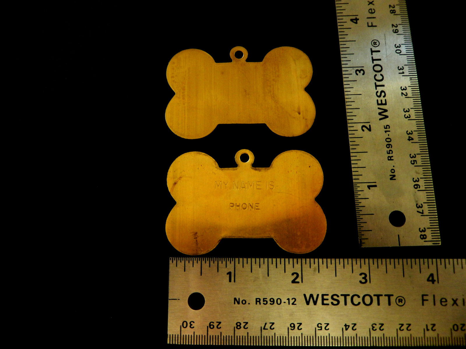Dog Tags / Dog Bones / Raw Brass Stamping/ Tag Types/ Engraveable /2 Styles