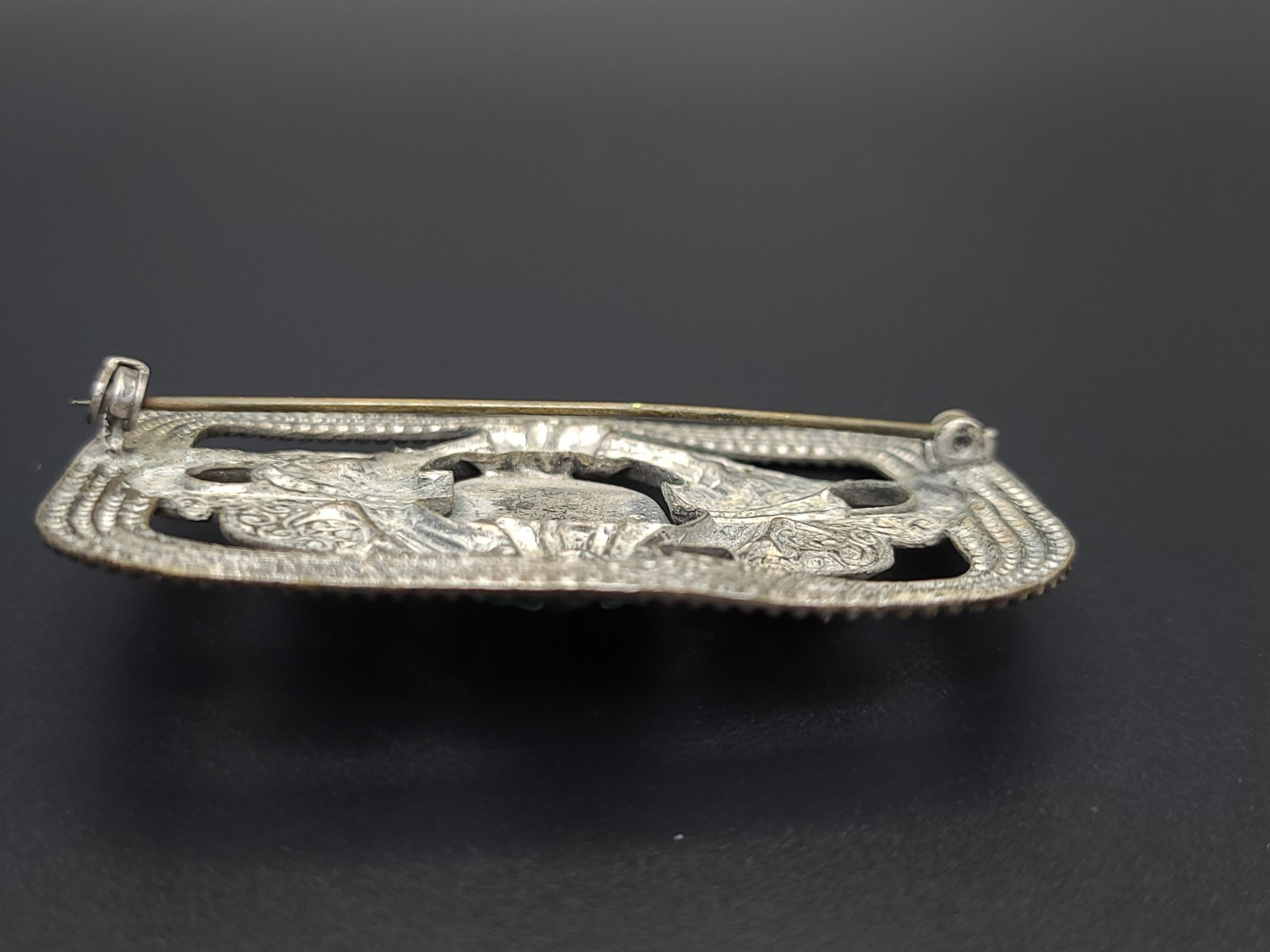 Vintage Max Neiger Egyptian Revival Pharaoh Brooch Czech Art Deco Pin