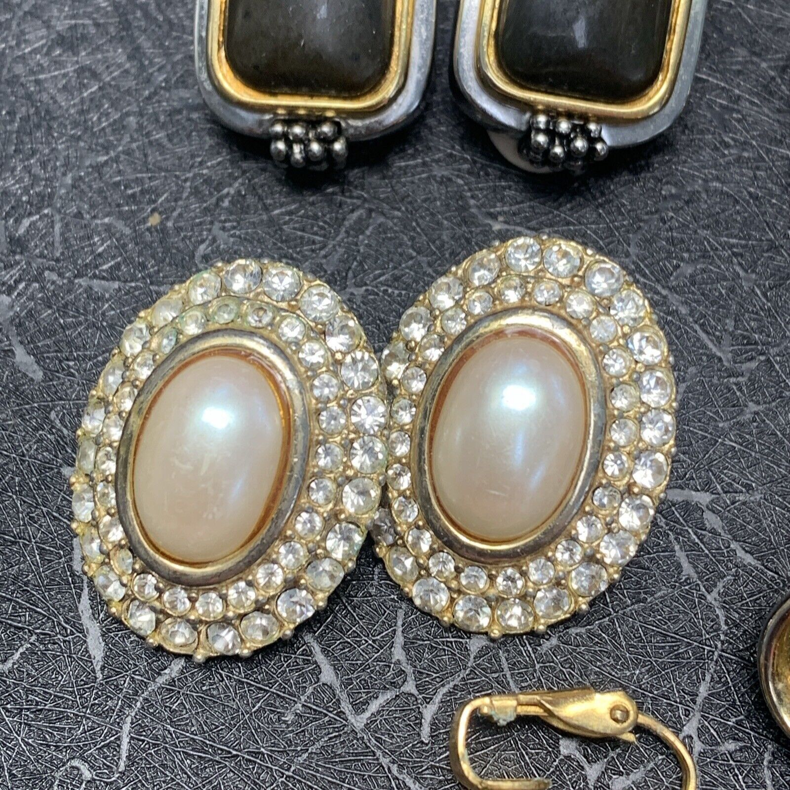 Wearable Vintage Clip Earring Lot Assorted 8 Pairs As Shown