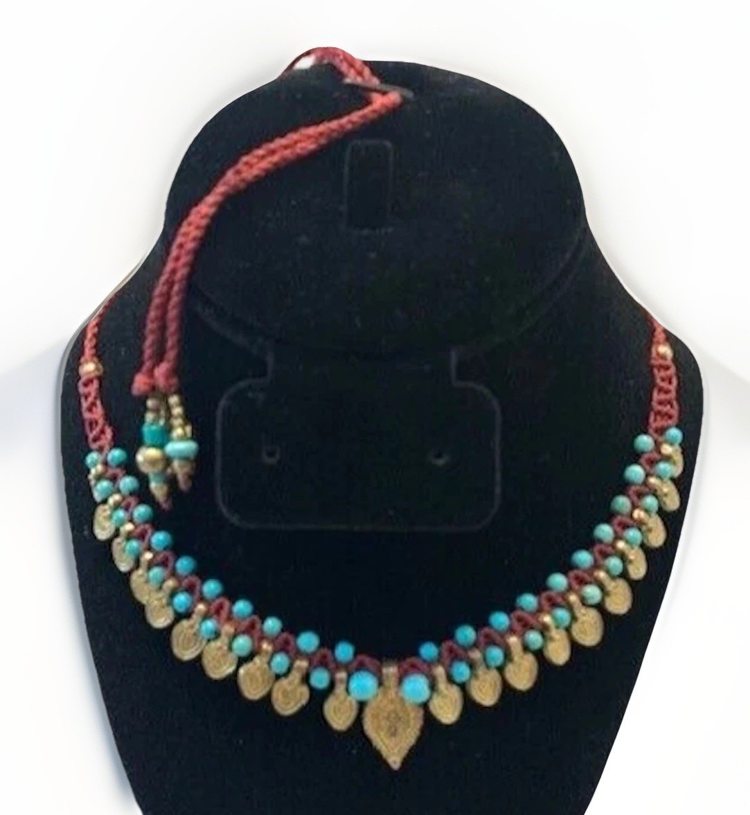 Statement Necklace Handmade Paulina Barcelona OOAK Boho Ethnic Adjustable Spain