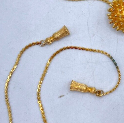 VTG Statement Gold-tone Atomic spiked ball slide-lariat chain necklace
