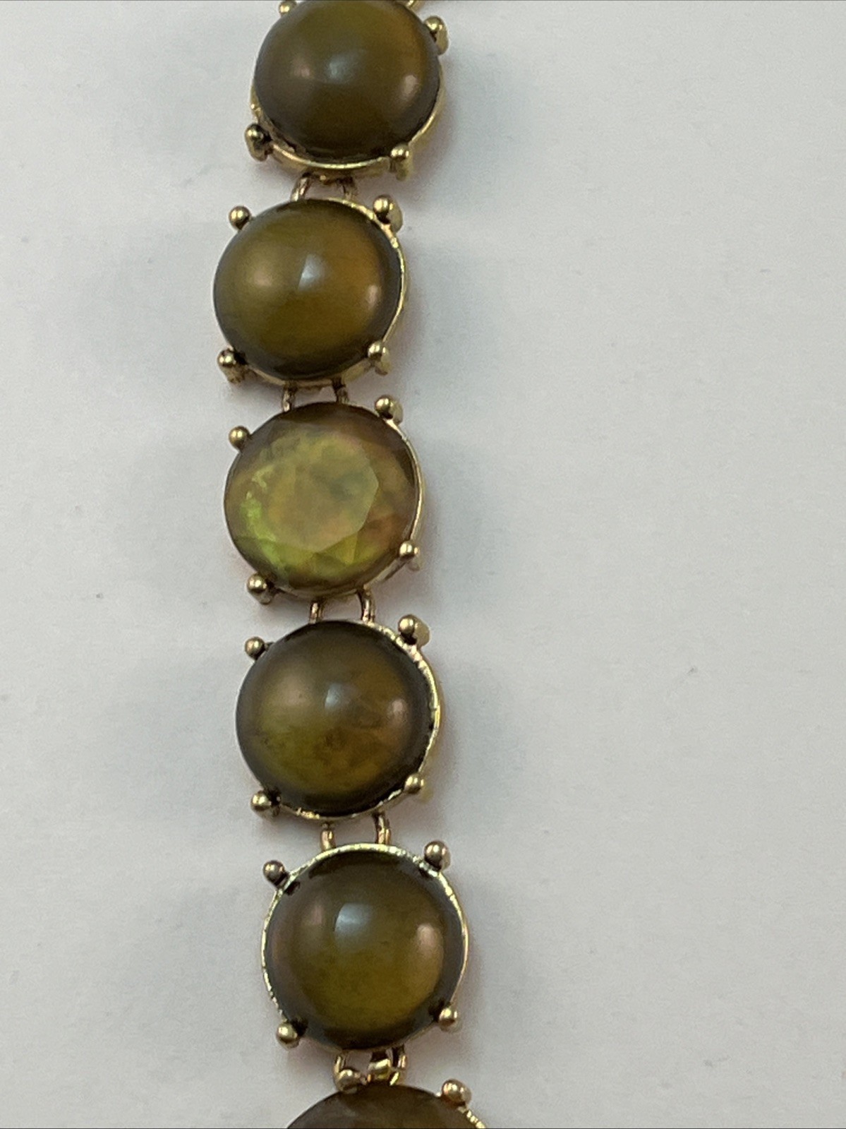 MONET Gold Tone Golden Brown Adjustable 17″-19″ Necklace READ