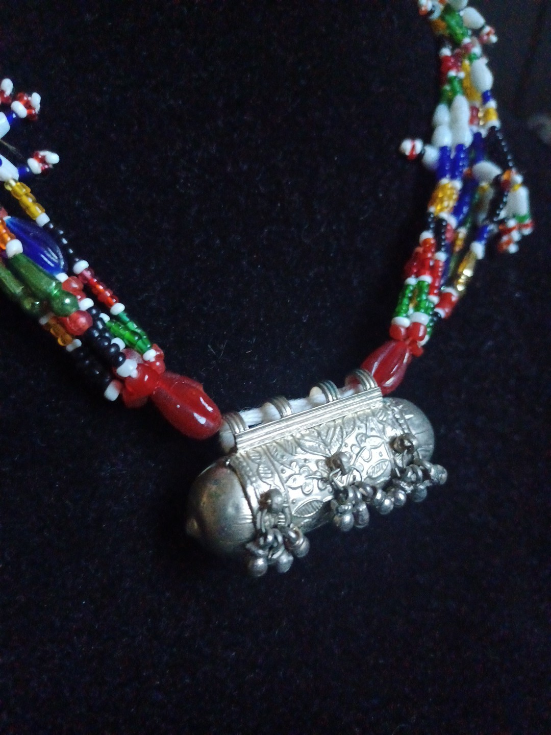 Vintage Tribal Ethnic India Kuchi Necklace Gujarat India . Traditional