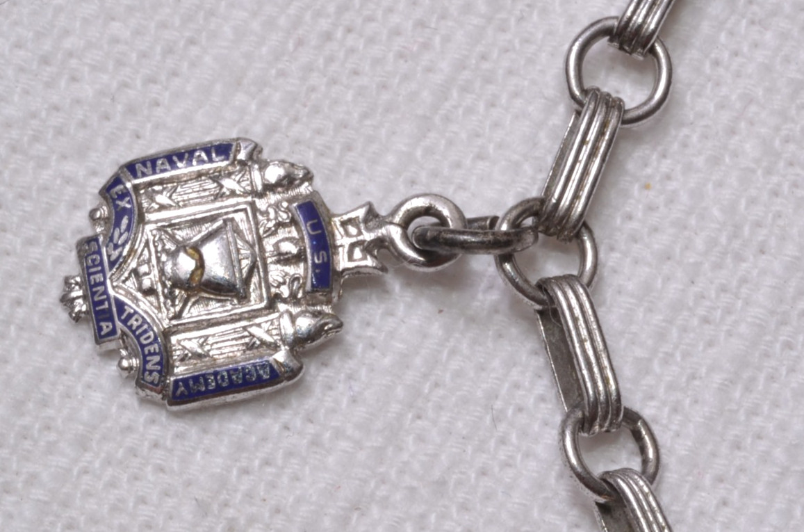 Vintage U.S. Naval Academy 9 Charm Bracelet 1960s 925 Sterling (Partial) USNA
