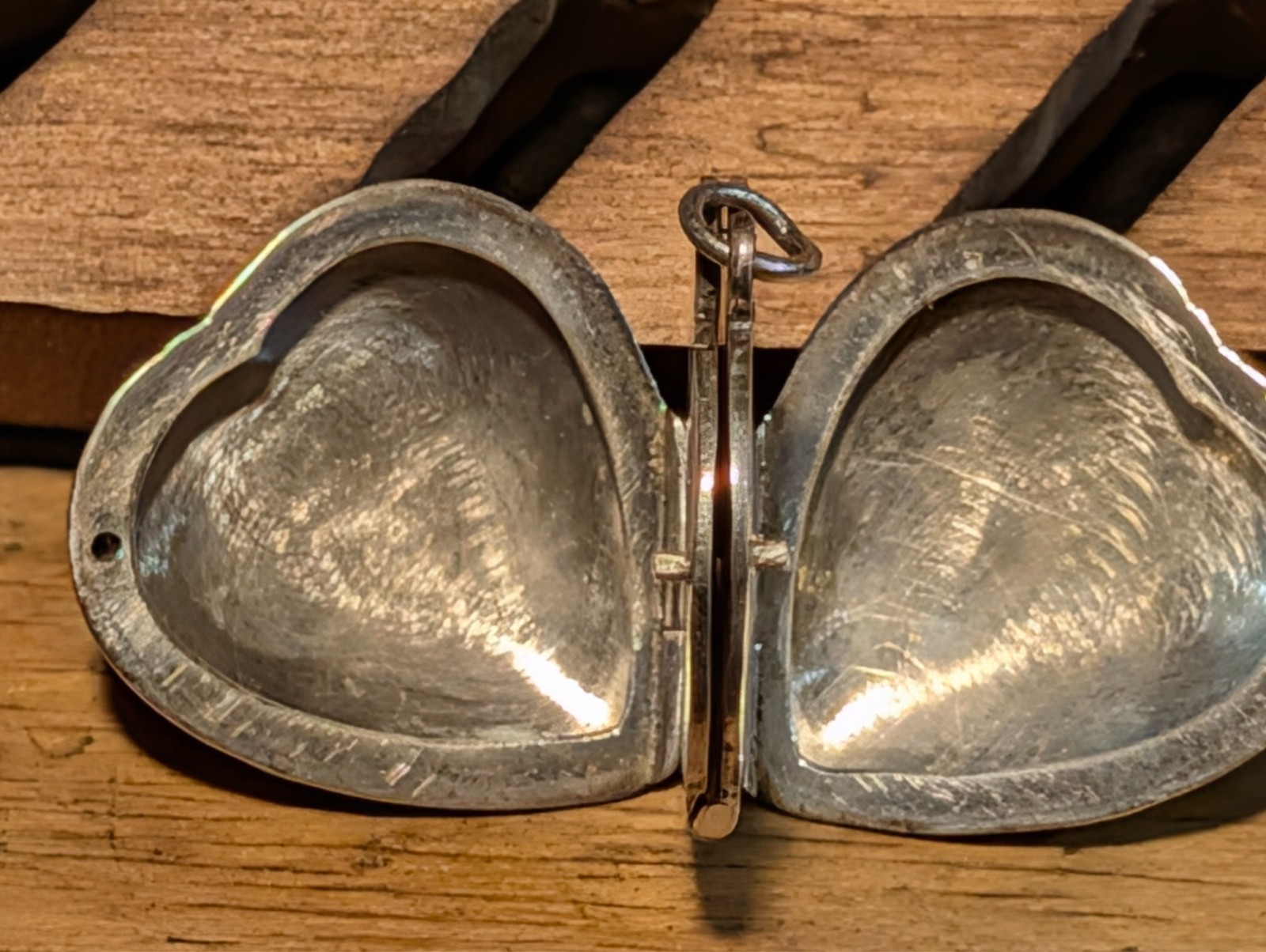 Sterling Silver 925 Heart Locket Pendant Engraved Floral Vintage Photo Keepsake