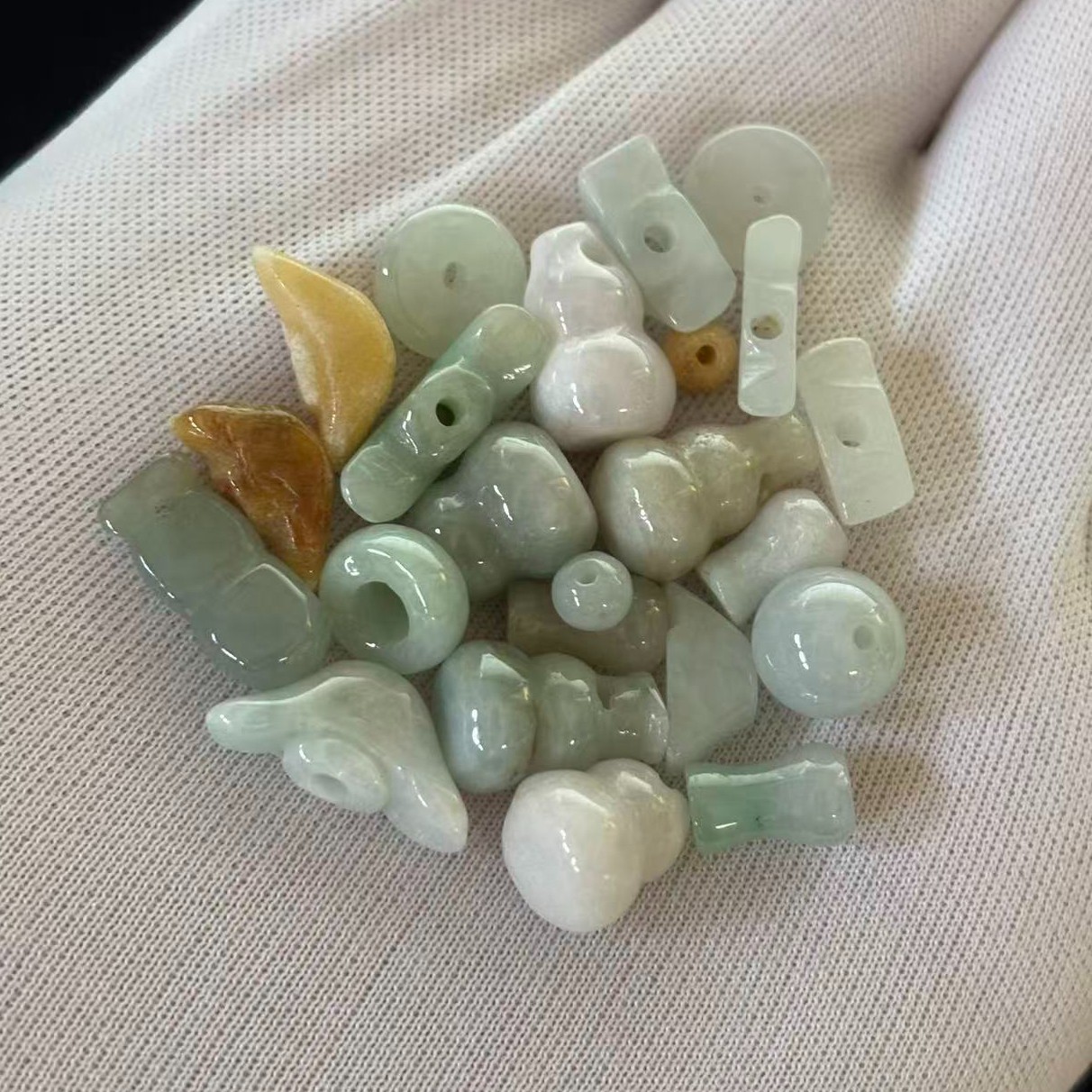 Bulk Sale, Natural Burmese Jade Jadeit Pendants Charms, Free adjustable Cord