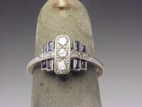 2Ct Art Deco Vintage Style Lab Created Diamond Engagement 14K White Gold FN Ring