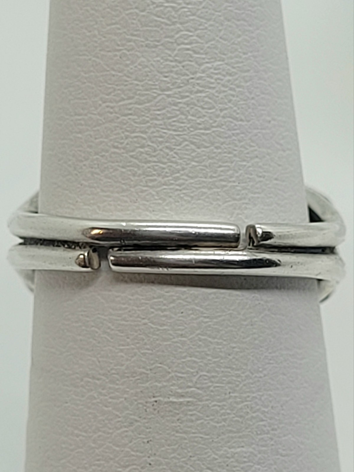 Vintage Sterling Silver Ring Sz 6 Adjustable Bubble Granulation Textured Beau